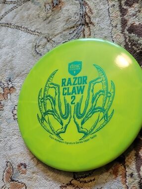 NEW Discmania Razor Claw 2 Disc Golf Driver Swirly Lime Green 176 Grams